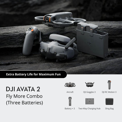 DJI Avata 2 Fly More Combo (Three Batteries) - In Stock