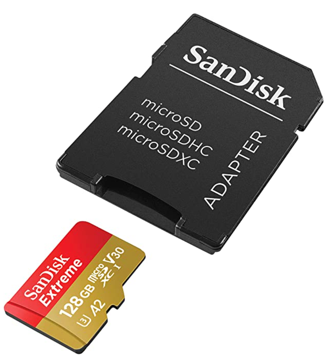 SanDisk 128GB Extreme microSDXC with Adaptor - Premium Micro SD Card from Sandisk - Just $35! Shop now at Eagleview Drones